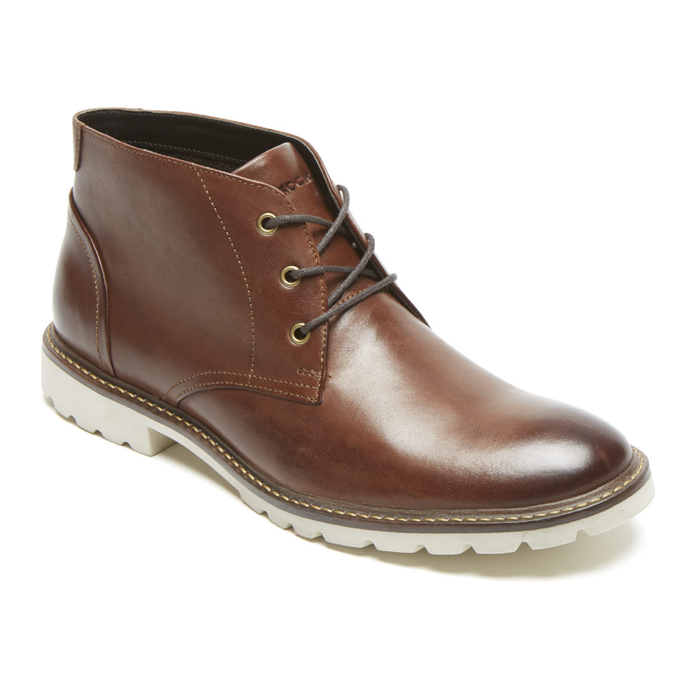 Rockport Boots For Mens Brown - Sharp & Ready Chukka - KX4260987